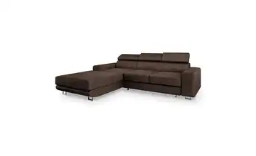 MASSENO Ecksofa mit Schlaffunktion Noto links Braun