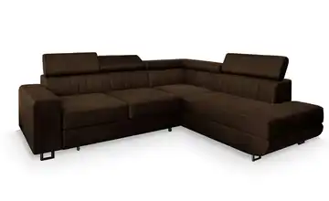 MASSENO Ecksofa mit Schlaffunktion Nola rechts Braun