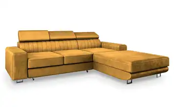 MASSENO Ecksofa mit Schlaffunktion Noto rechts Gelb
