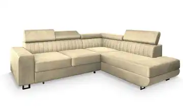 MASSENO Ecksofa mit Schlaffunktion Nola rechts Creme