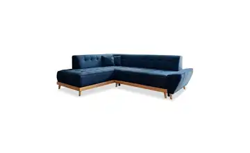 Miuform Ecksofa mit Schlaffunktion Dazzling Daisy Marineblau links