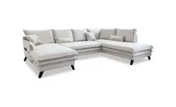 Miuform Wohnlandschaft mit Schlaffunktion Charming Charlie rechts Beige