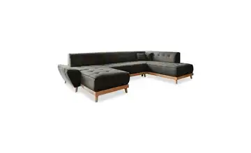 Miuform Wohnlandschaft mit Schlaffunktion Dazzling Daisy Anthrazit rechts
