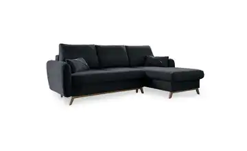 Miuform Ecksofa mit Schlaffunktion Scandic Lagom rechts Dunkelgrau