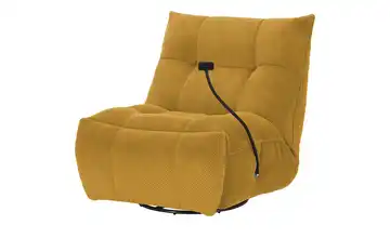 Sessel Relaxfunktion Tokyo Webstoff Senfgelb Manuelle Relaxfunktion