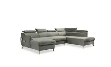 Miuform Wohnlandschaft Sweet Harmony Hellgrau rechts Velours