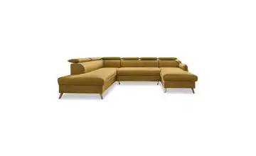 Miuform Wohnlandschaft Sweet Harmony Webstoff links Senfgelb