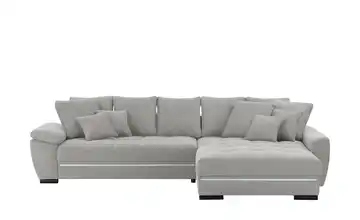 bobb Ecksofa Fancy-LED Grau Webstoff rechts