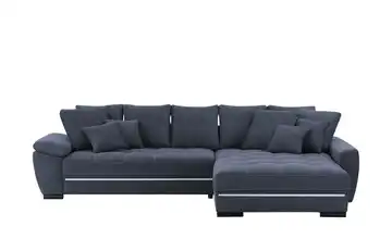 bobb Ecksofa Fancy-LED Blau Webstoff rechts