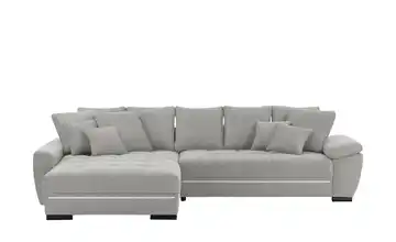 bobb Ecksofa Fancy-LED Grau Webstoff links