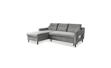 Miuform Ecksofa mit Schlaffunktion Stylish Stan links Hellgrau