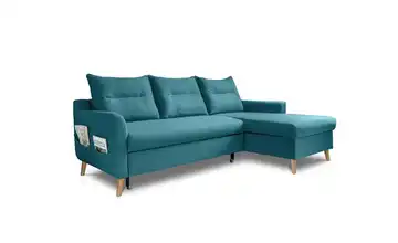 Miuform Ecksofa  mit Schlaffunktion Stylish Stan Türkis rechts