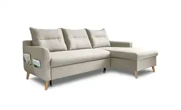 Miuform Ecksofa  mit Schlaffunktion Stylish Stan Beige rechts