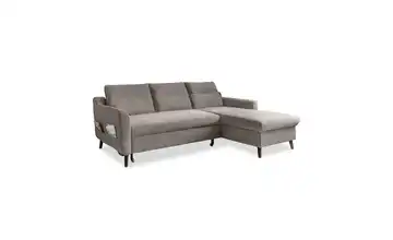 Miuform Ecksofa  mit Schlaffunktion Stylish Stan Dunkelbeige rechts