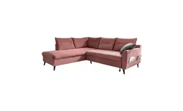 Miuform Ecksofa mit Schlaffunktion Rosa links