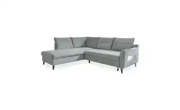 Miuform Ecksofa mit Schlaffunktion Pastellblau links
