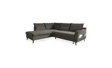 Miuform Ecksofa mit Schlaffunktion Dunkelgrau links