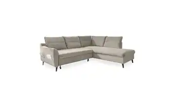Miuform Ecksofa mit Schlaffunktion Beige rechts