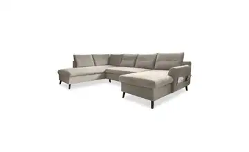 Miuform Wohnlandschaft mit Schlaffunktion Stylish Stan links Beige