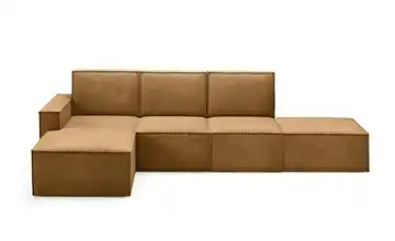 Ecksofa mit Pouf Orto Gelb links