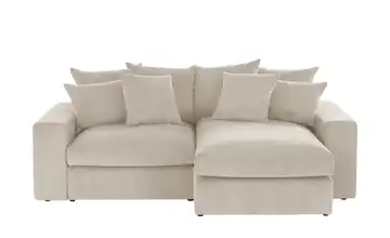 uno Ecksofa beidseitig montierbar Nea Beige Cordstoff