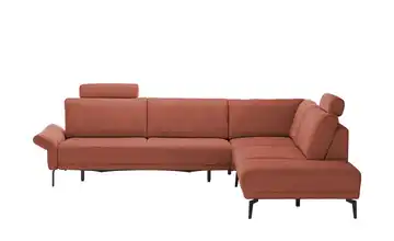 meinSofa Ecksofa Jenny Terracotta Erweiterte Funktion rechts