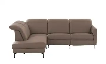 Ecksofa Monja links Erweiterte Funktion Braun