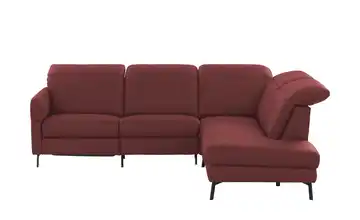 Ecksofa Monja rechts Grundfunktion Dunkelrot