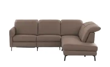 Ecksofa Monja rechts Grundfunktion Braun