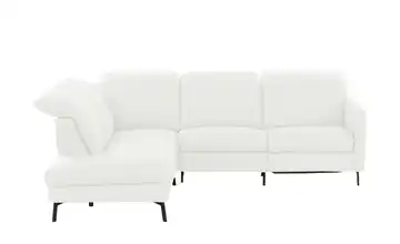 Ecksofa Monja links Grundfunktion Cremeweiß