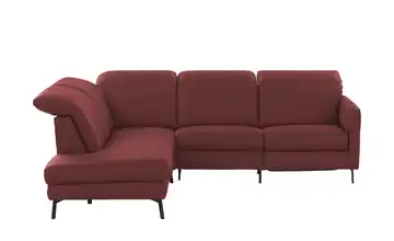 Ecksofa Monja links Grundfunktion Dunkelrot