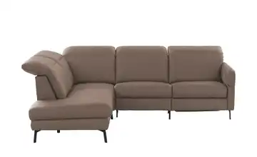 Ecksofa Monja links Grundfunktion Braun