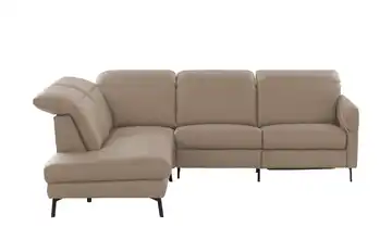 Ecksofa Monja links Grundfunktion Greige