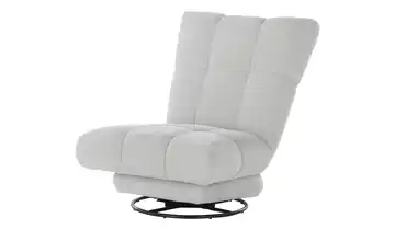 bobb Dreh-Schaukelsessel Chessie Webstoff Silbergrau