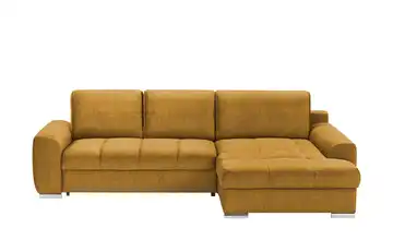 bobb Ecksofa mit Schlaffunktion Soumia Curry Mikrofaser rechts