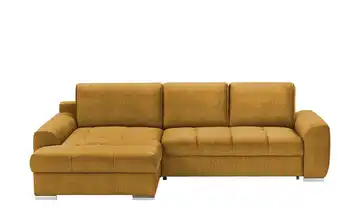 bobb Ecksofa mit Schlaffunktion Soumia Curry Mikrofaser links