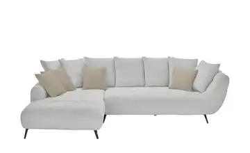 bobb Ecksofa Bellani III links Silbergrau