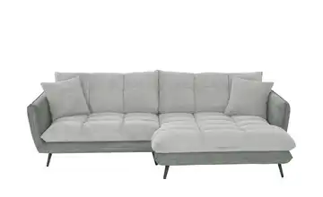 Ecksofa Arianna XL rechts silberfarben