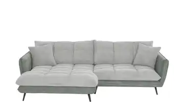 Ecksofa Arianna XL links silberfarben