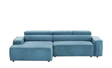 switch Ecksofa Liam Erweiterte Funktion Velours Aquablau links
