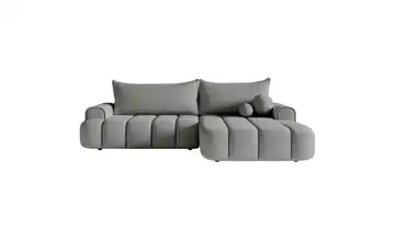 Selsey Ecksofa mit Schlaffunktion Dandelino Grau rechts Boucléstoff
