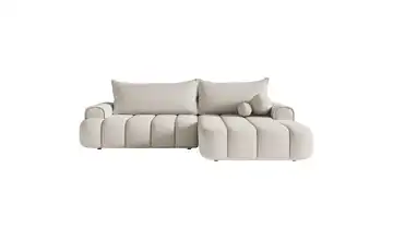 Selsey Ecksofa mit Schlaffunktion Dandelino Creme rechts Boucléstoff