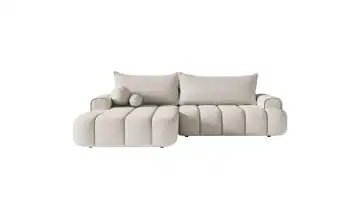 Selsey Ecksofa mit Schlaffunktion Dandelino Creme links Boucléstoff