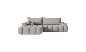 Selsey Ecksofa mit Schlaffunktion Dandelino Grau links Samt