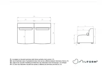 Miuform Einzelsofa modular Flex Felix Dunkelgrau