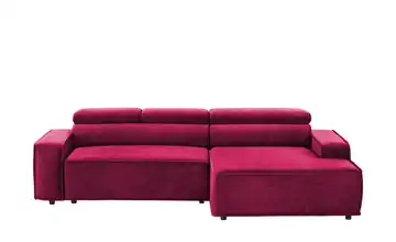 switch Ecksofa Liam Grundfunktion Velours Bordeauxrot rechts