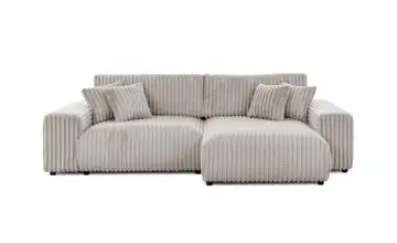 S-STYLE Ecksofa rechts Hellgrau