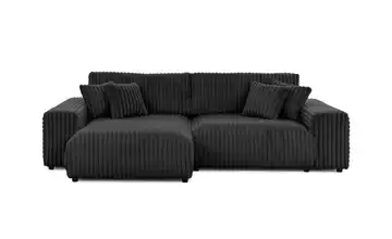 Ecksofa links Dunkelgrau