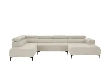 switch Wohnlandschaft Caro Grundfunktion links Mikrofaser Creme