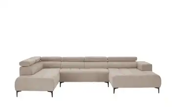 switch Wohnlandschaft Caro Grundfunktion links Mikrofaser Cappuccino